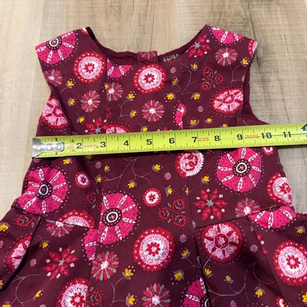 Oshkosh Sleeveless Burgundy Pleated Dress size 4T